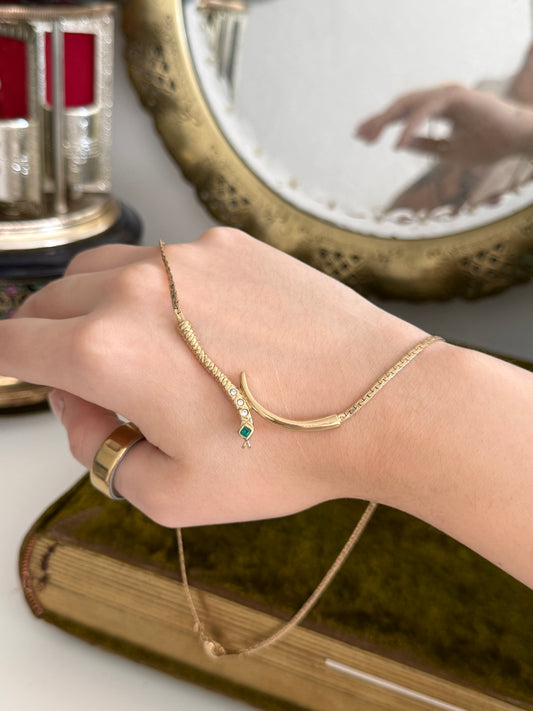 Vintage Kette mit schlangendesign