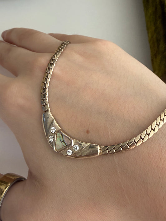 Vintage Kette mit Abalone