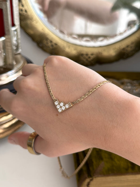Vintage Kette mit strass