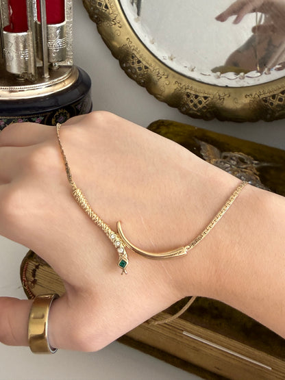 Vintage Kette mit schlangendesign