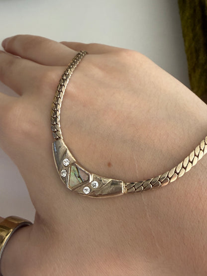 Vintage Kette mit Abalone