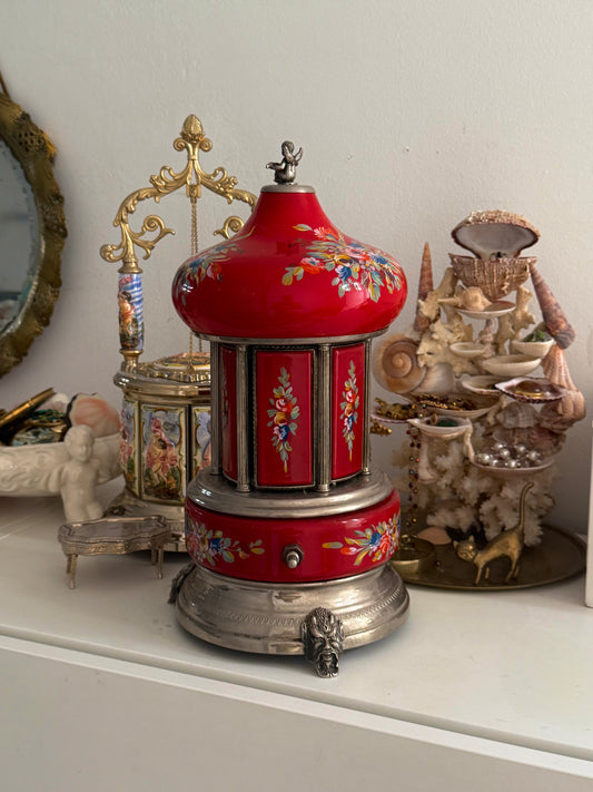 Vintage Zigaretten / Lippenstift Karussel mit Spieluhr / 19
